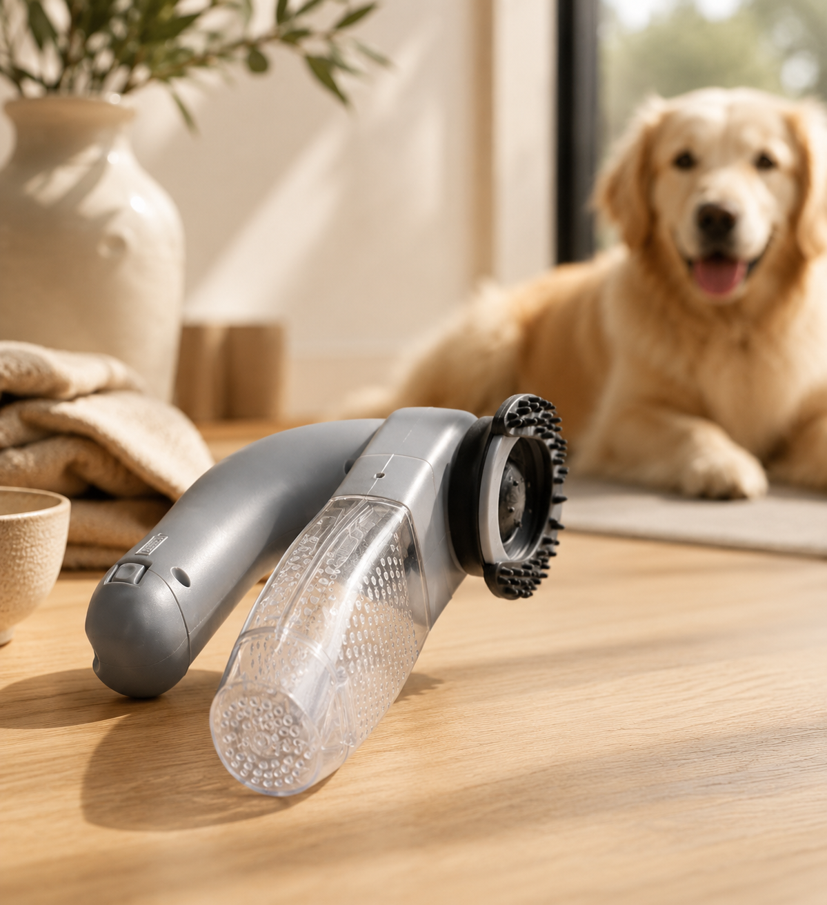 FurEase™ | Pet Grooming Vacuum & Massage Brush