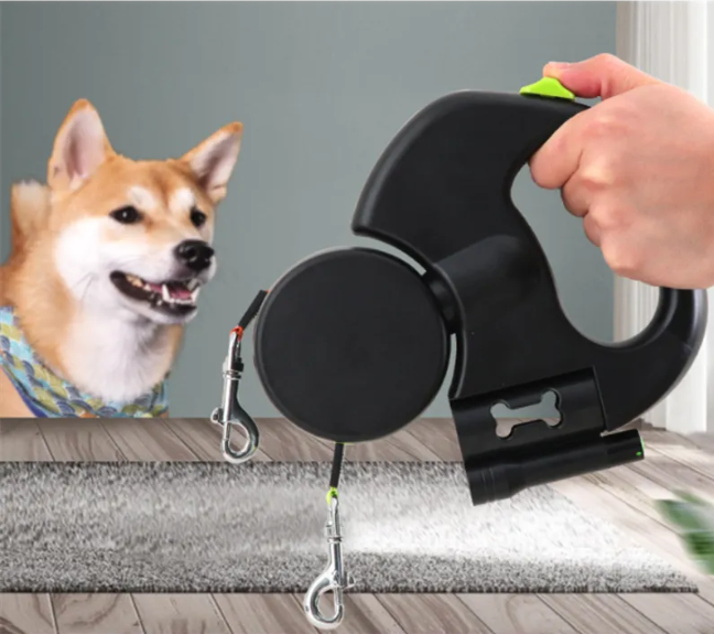 DualWalk™ | Retractable Double Dog Leash